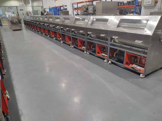 PLC Touch Screen Control Rotary Cage Soft Capsule Tumbler Unit Dengan Empat Kandang Tumbler 50kg