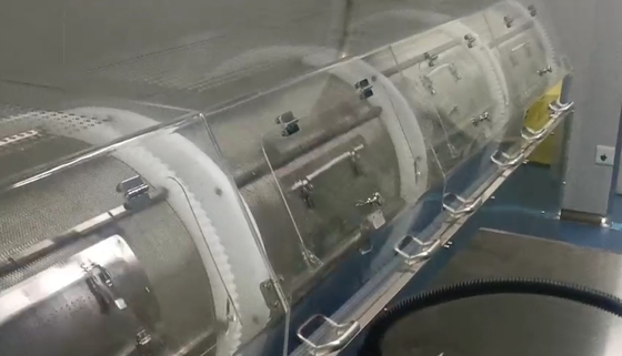 50KG Rotary Cage Dryer / Soft Capsule Tumbler Dryer dengan PLC Touch Control dan Tumbler Cage Blower