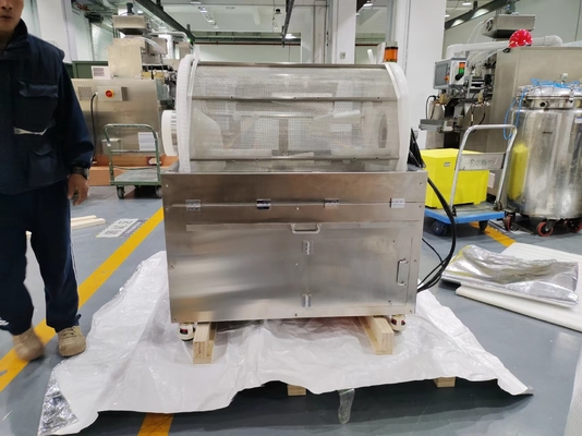 3 Kelompok Rotary Cage Soft Capsule Tumbler Dryer Dengan 50kg 4 Bagian Rotating Cage
