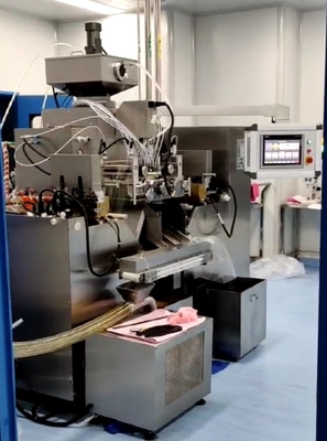 Mesin pembuatan kapsul gel lembut presisi tinggi dengan ukuran roll die Ф150x250mm pengisian