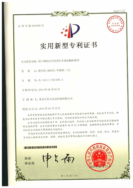 Cina TIENMIN Co.,LTD Sertifikasi